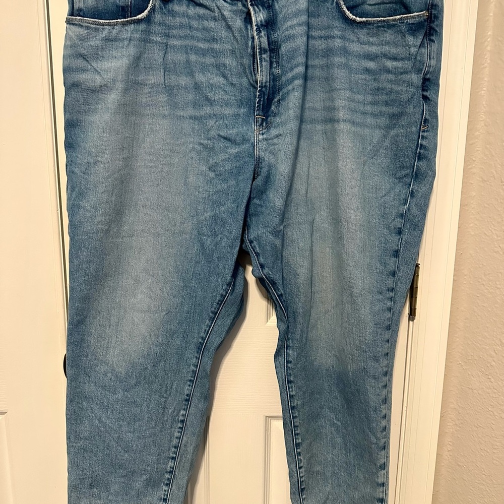 Women’s Good American Weekender (with natural gray) Light Blue Jeans Size 24